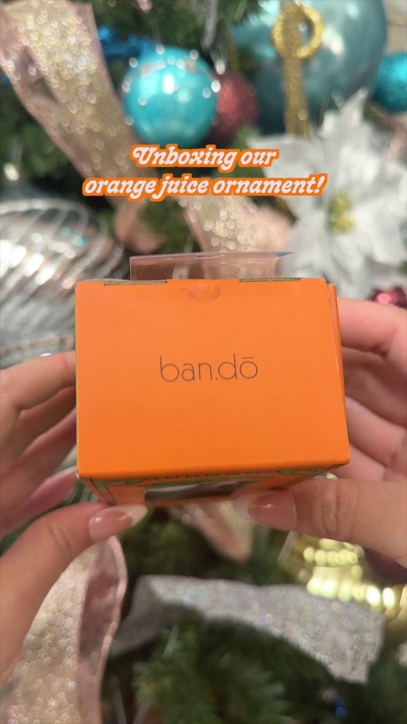 model unpacking ceramic orange juice carton ornament