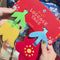 model showcasing flower luggage tag set