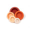 set of five terracotta toned food huggers