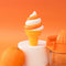 orange and white swirl creamsicle ice cream cone de-stress ball with orange and orange juicer
