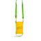 yellow and green water bottle sling with '100% stardust' across the front