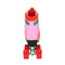 back view of pink rainbow skates
